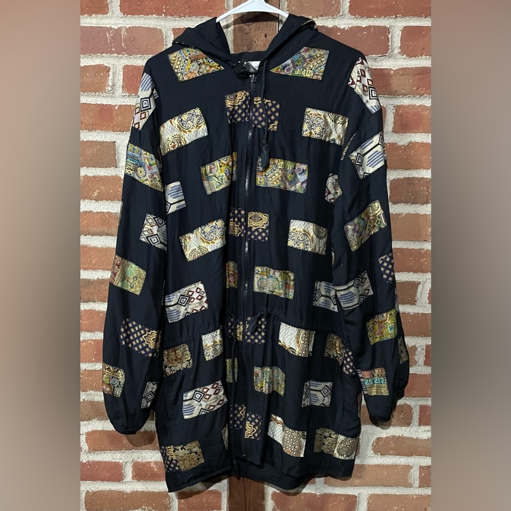 Vintage 90s Patchwork Jacket, size large - image 1